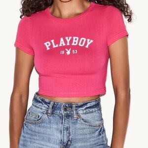 PLAYBOY 1953 VARSITY BABY TEE | Size M